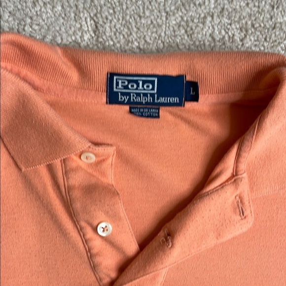 Polo by Ralph Lauren Orange Polo Shirt with Classic Collar - Picture 2 of 3